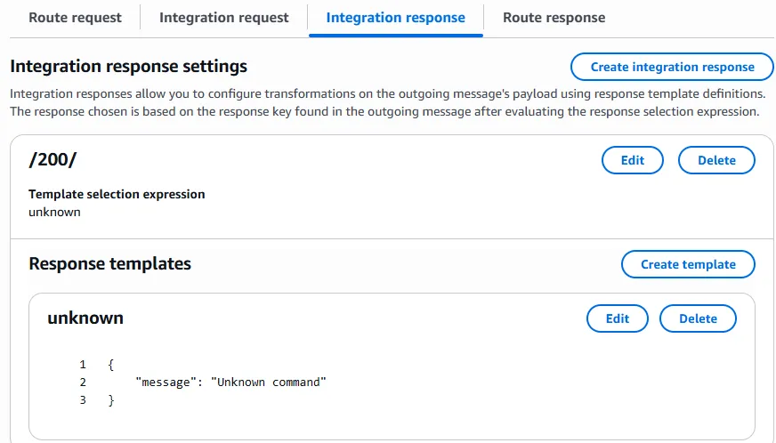 MOCK integration response